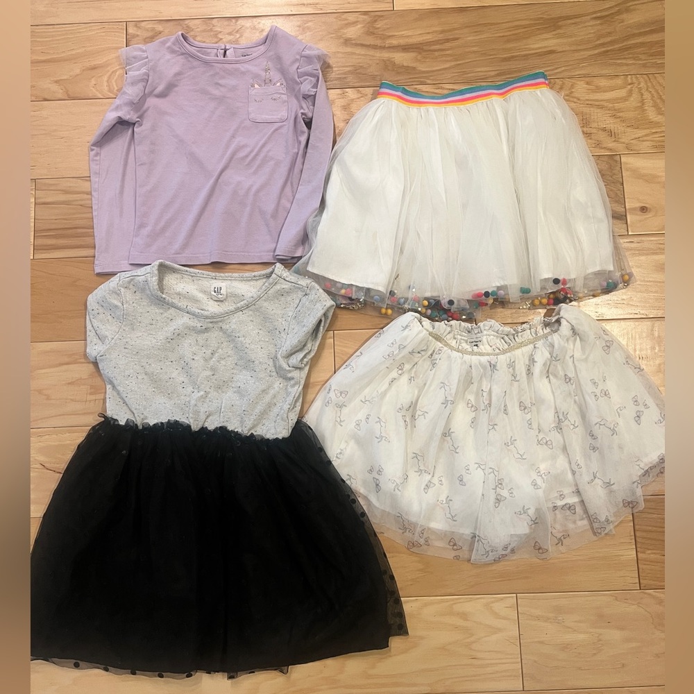 5-6T Girly Bundle Tulle Skirts/Top/Dress
